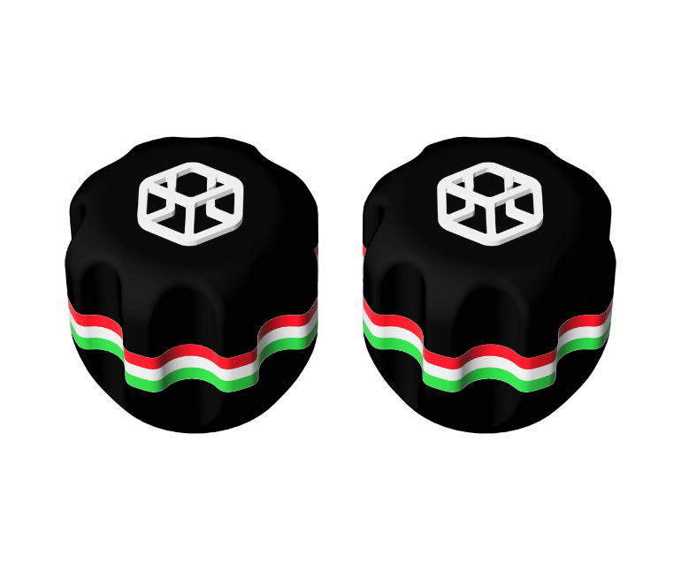 kit 2 tamponi ruota personalizzabili e stampati in 3D da sm3d